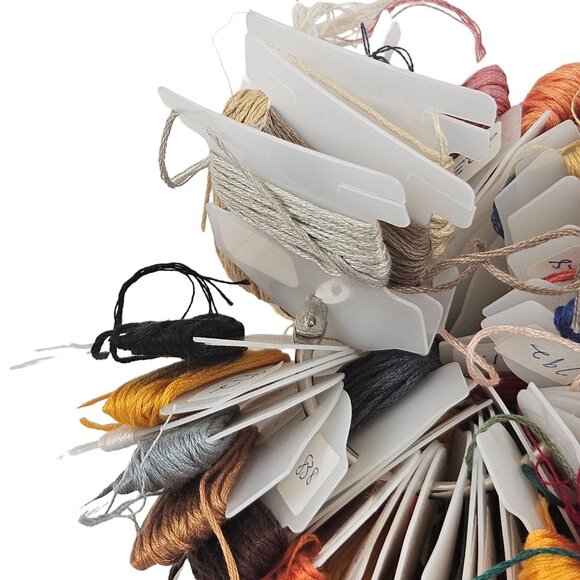 Assorted Embroidery Floss Skeins On Organizer Cards 60+ Labeled Needlepoint - Picture 5 of 8